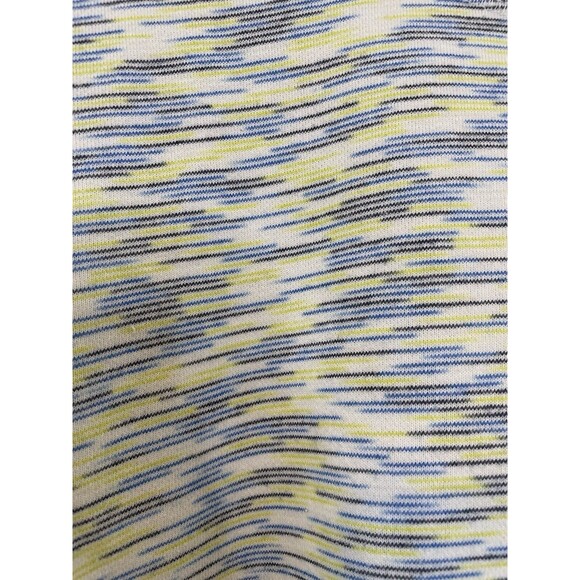 T by Talbots XL Sweatshirt Crewneck Classic French Terry Pullover Blue/Yellow - Picture 7 of 16